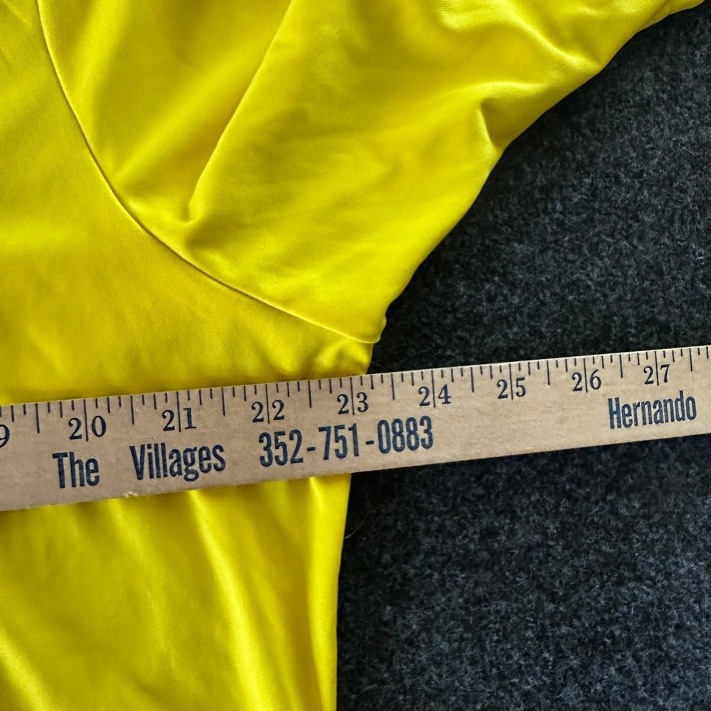 Adidas Mens Yellow Climacool Long Sleeve Soccer Referee Jersey XL Dual Pockets - Picture 4 of 6